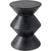 Union End Table in Black Polished & Sealed Concrete